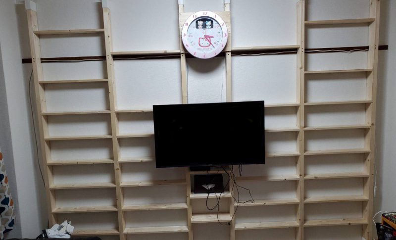壁掛けテレビ 本棚製作 Diy アルブル木工教室